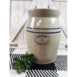 Lovely Pristine Condition Vintage Lidded Marshal Pottery Croc No. 1